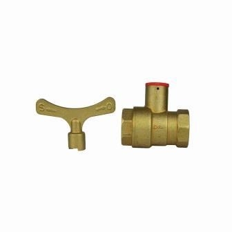 INOB300 Standard Brass Ball Valves Bore Key Handle 1/2in - 3/4in دریچه گلوله قفل رشته زنانه