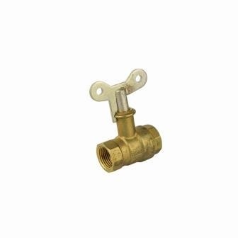 INOB300 Standard Brass Ball Valves Bore Key Handle 1/2in - 3/4in دریچه گلوله قفل رشته زنانه