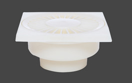 فاضلاب کف ABS مستقیم 100 X 100 X 50 میلی متر ABS کف فلز سفید