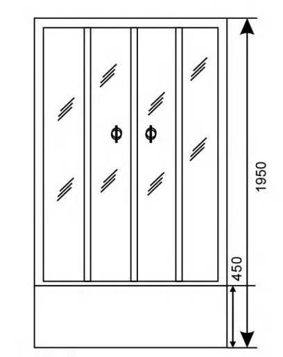 مربع گوشه شستشو کابین های آستانه بالا سینی کشنده 800 X 800 محفظه شستشو