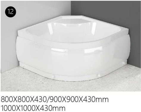 مربع گوشه شستشو کابین های آستانه بالا سینی کشنده 800 X 800 محفظه شستشو